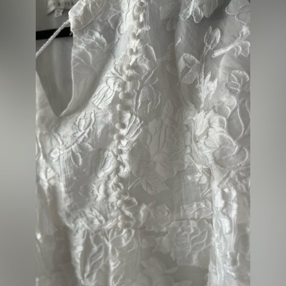 Moon River Bohemian White Lace Long Sleeve Dress Women’s Size XS - Picture 8 of 10